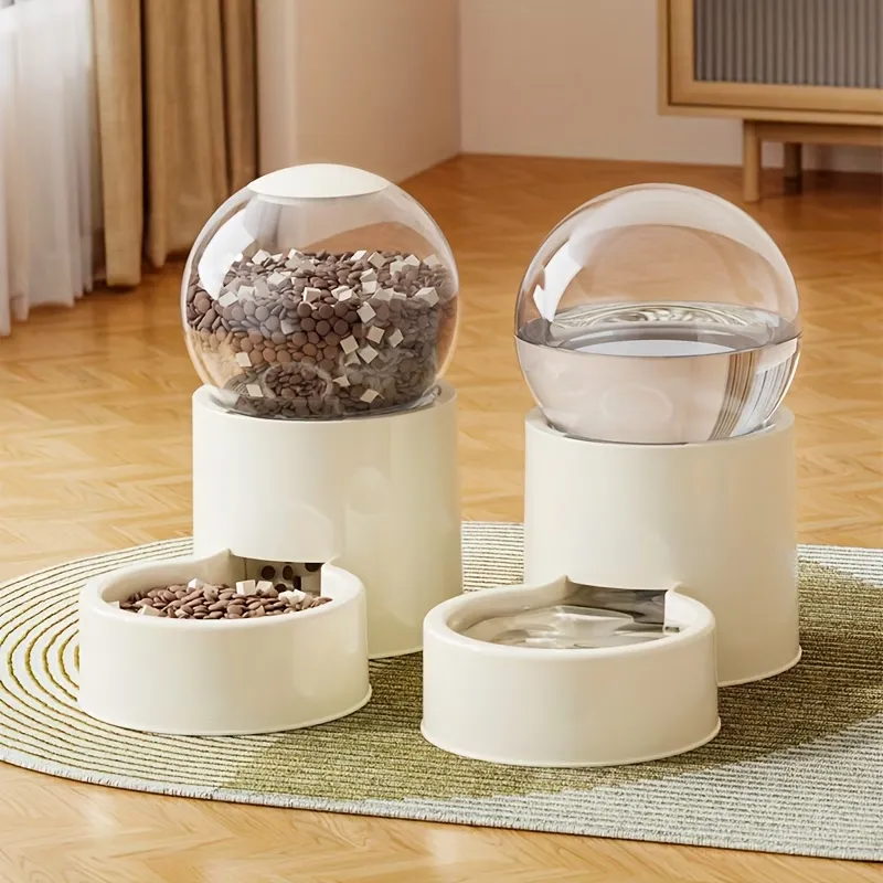 2 Pcs Bubble Design Pet Feeder
