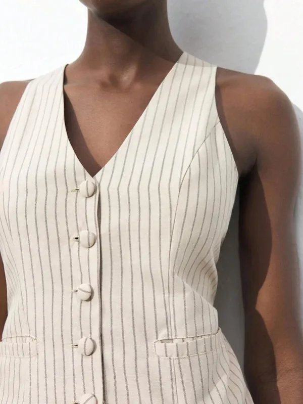Khaki Everyday Casual Vest