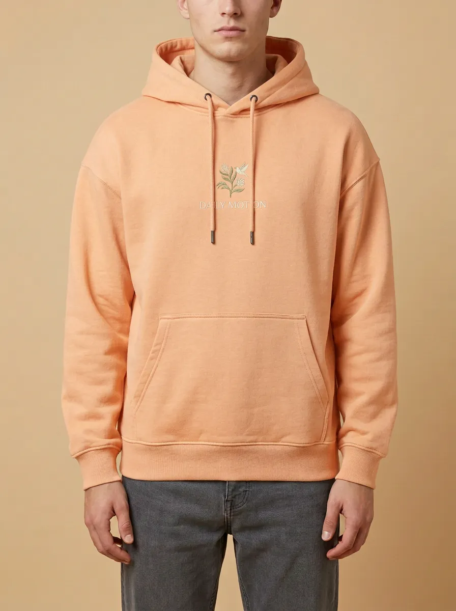 Daily Hummingbird Floral Print Hoodie