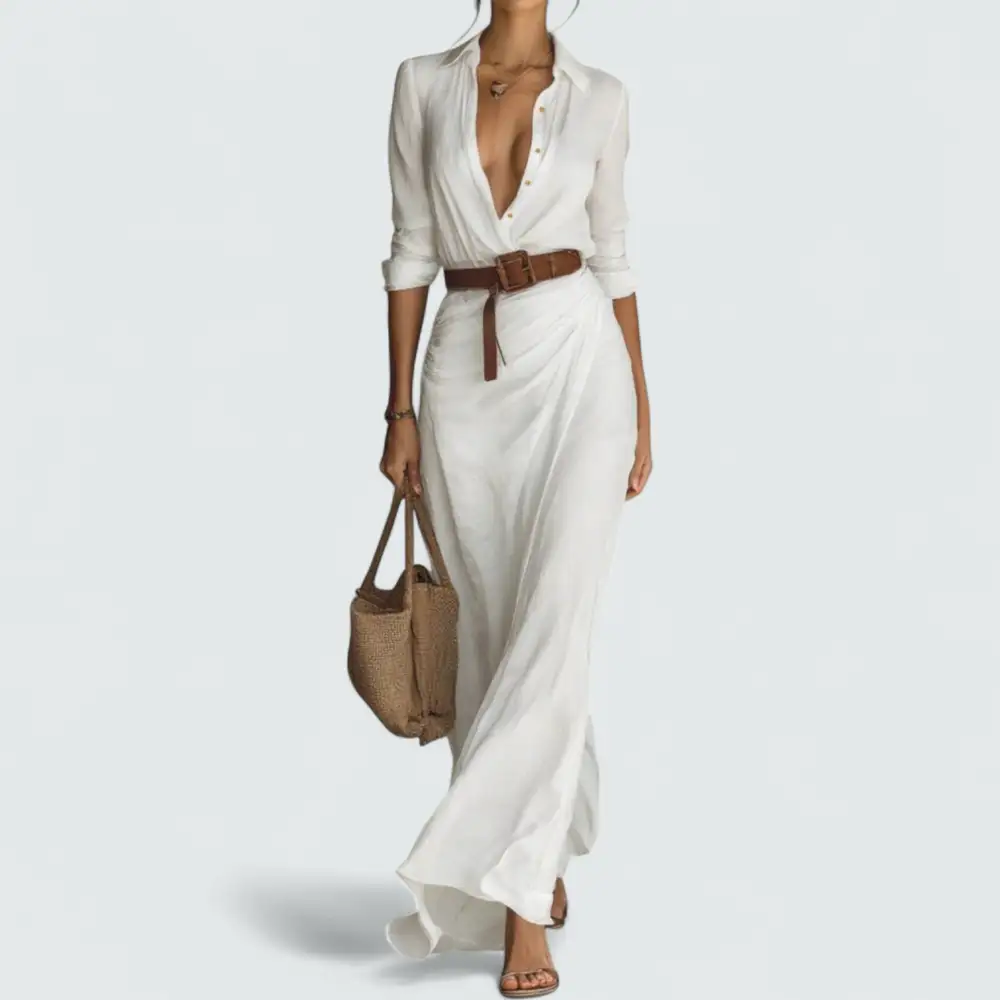 Long Sleeve Flowing Maxi Dress