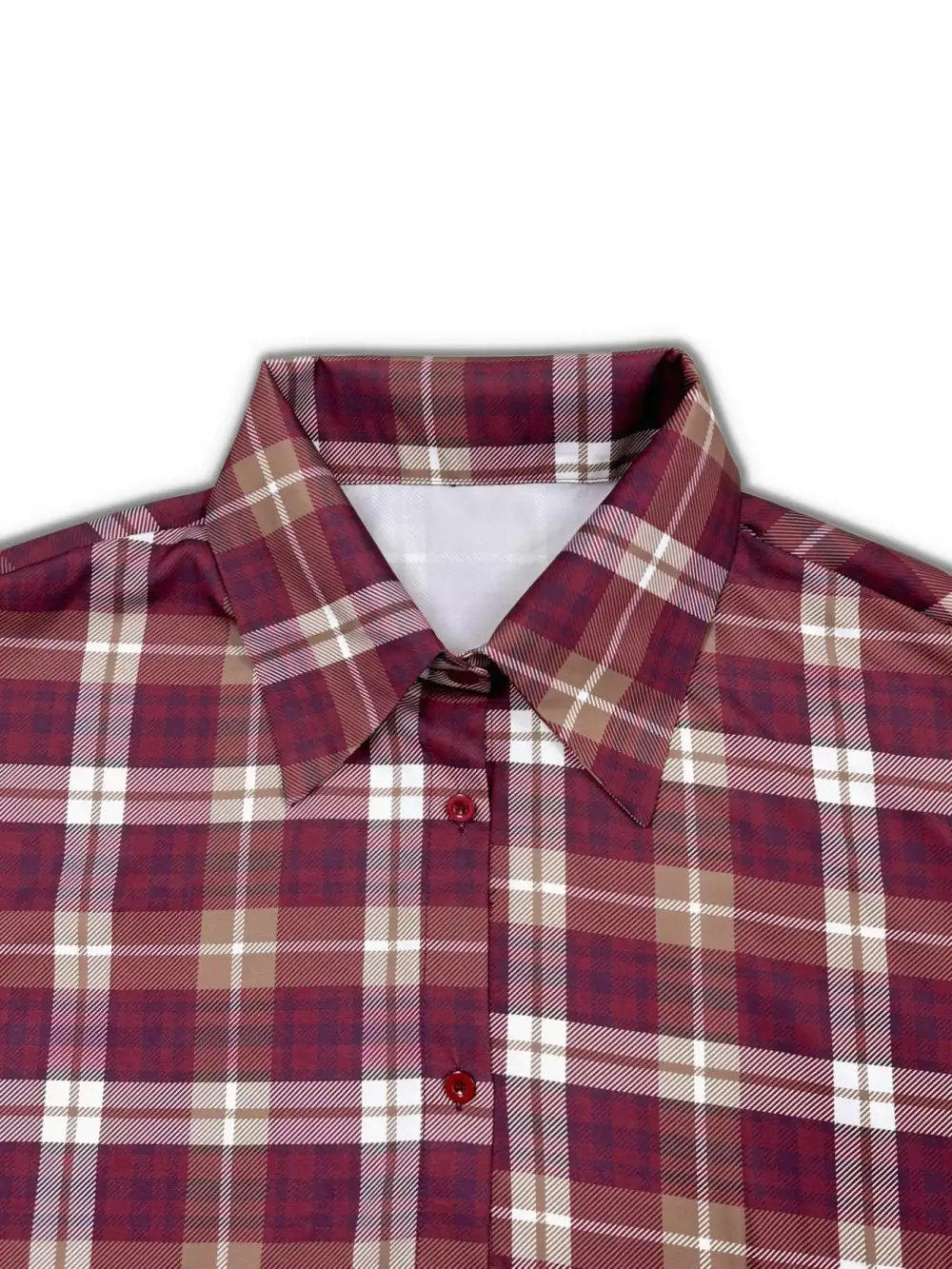 Wearable Cut Plaid Long Sleeve Mini Dress