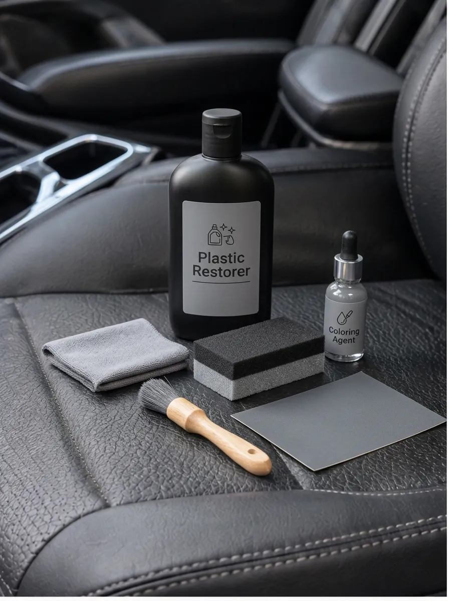 Automotive Plastic Restorer and Cleaning Tool Kit