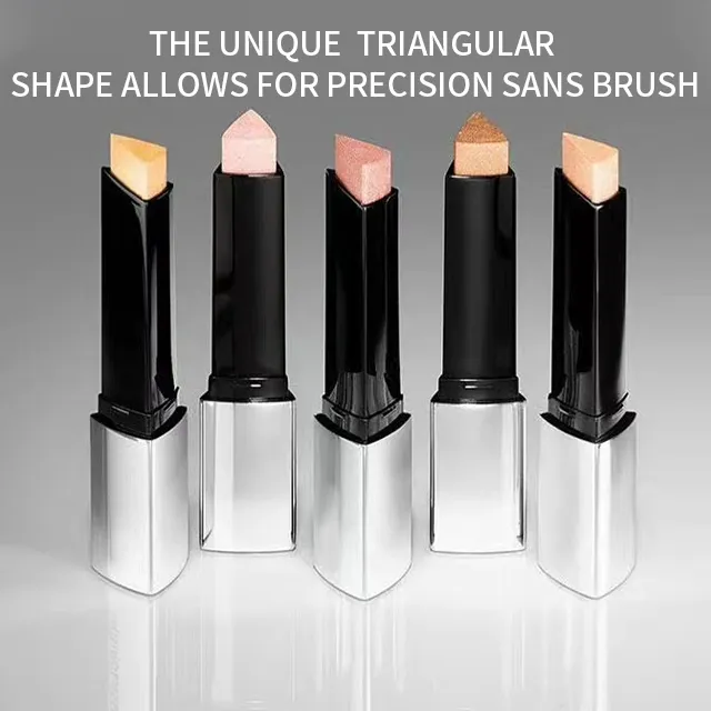 Vegan Highlighter Pen Make Up   Quality Pink Shimmer Body Glitter Solid Highlighter Stick
