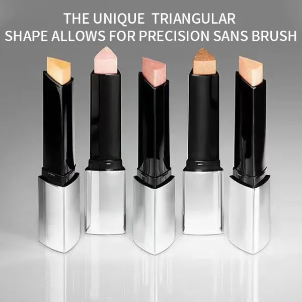 Vegan Highlighter Pen Make Up   Quality Pink Shimmer Body Glitter Solid Highlighter Stick