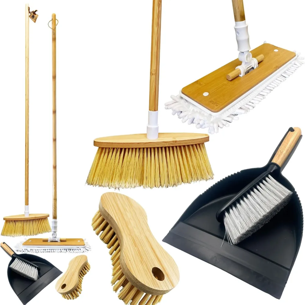 Bamboo Household Cleaning Set