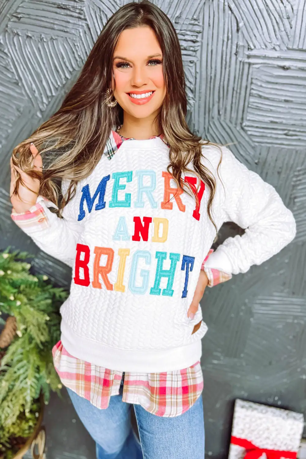 Bright Cable Knit Sweatshirt