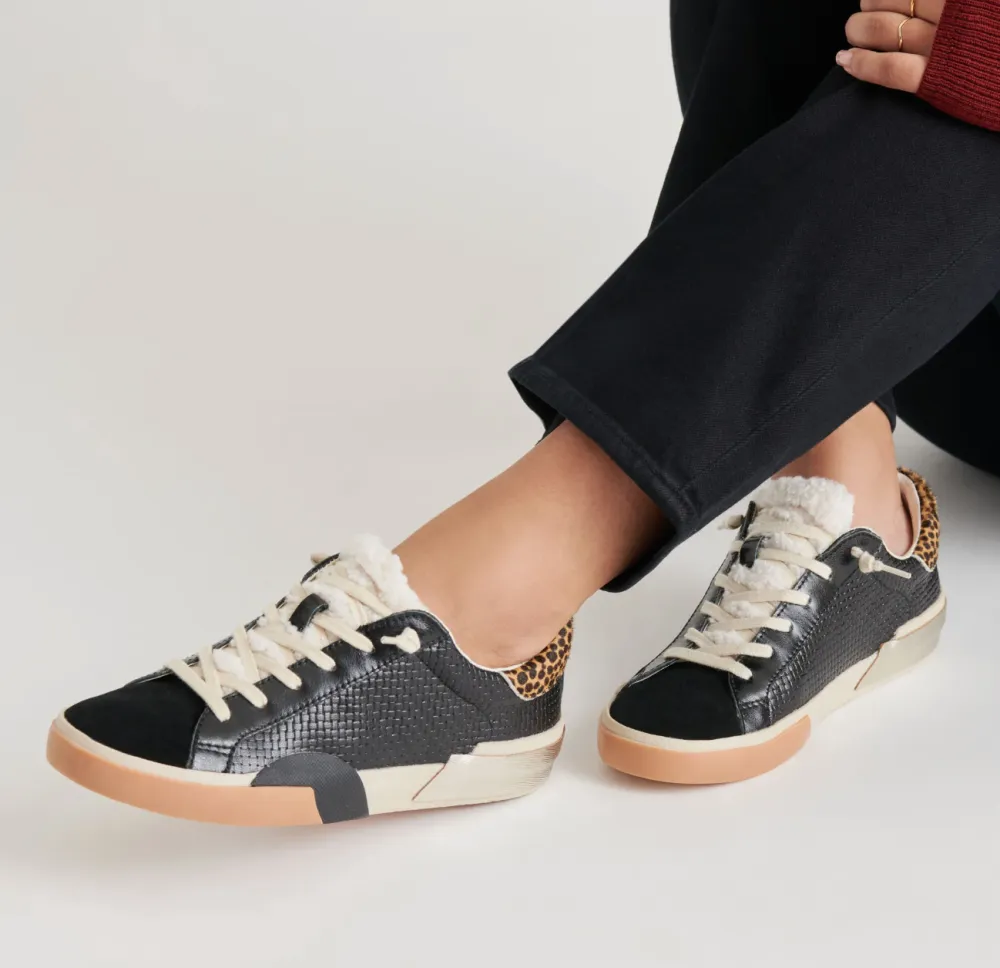 Woven Mixed Texture Slip On Sneakers