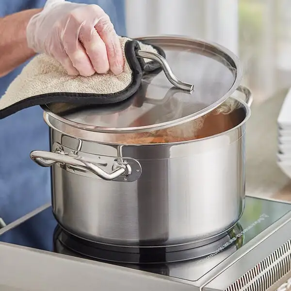 Compact Stainless Steel Aluminum Clad Sauce Pot with Cover
