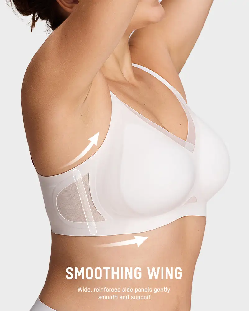 Mesh Crossover Wireless Lift Bra