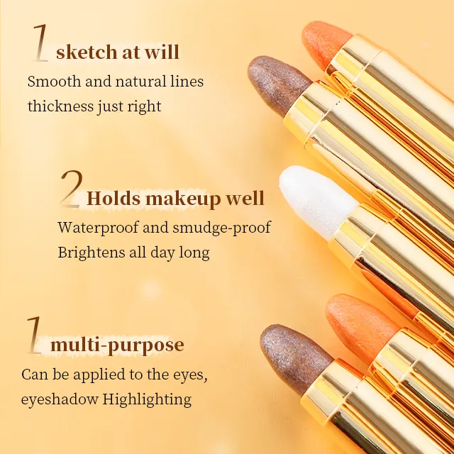 Vegan 2 In 1 Eye Glitter Face Liquid Blush Highlighter Makeup Stick Pen