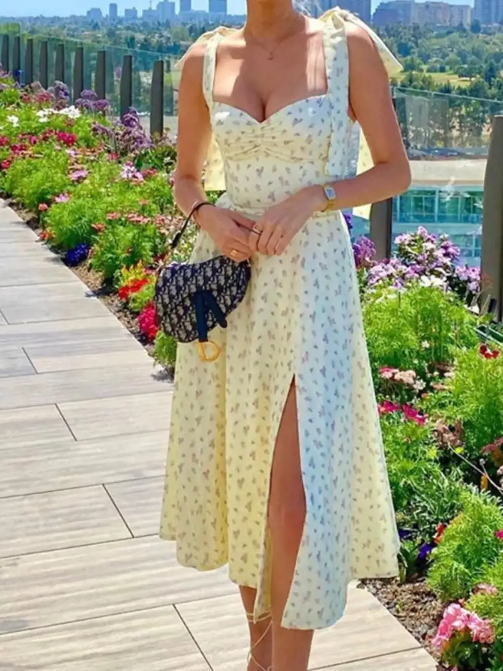 Tailored Floral Midi Dress