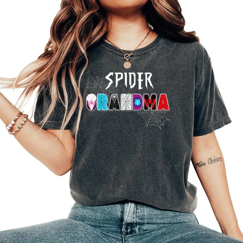Spider Grandma Matching Family Birthday Party Women's Oversized Comfort T-Shirt