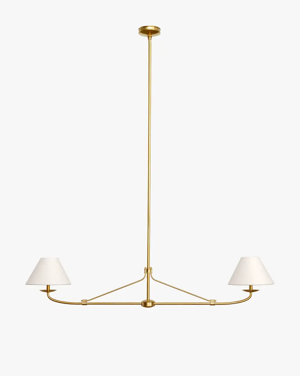 Linear-Form Sculptural-Form Linear Chandelier