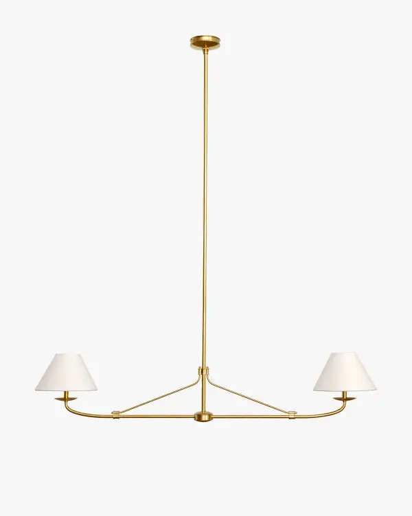 Linear-Form Sculptural-Form Linear Chandelier