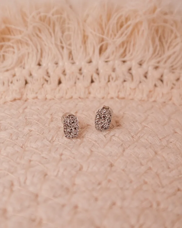 Oval Egg Drop Earrings