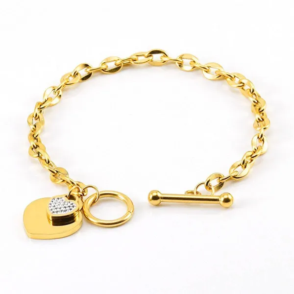 Heart Metal Charm Bracelet