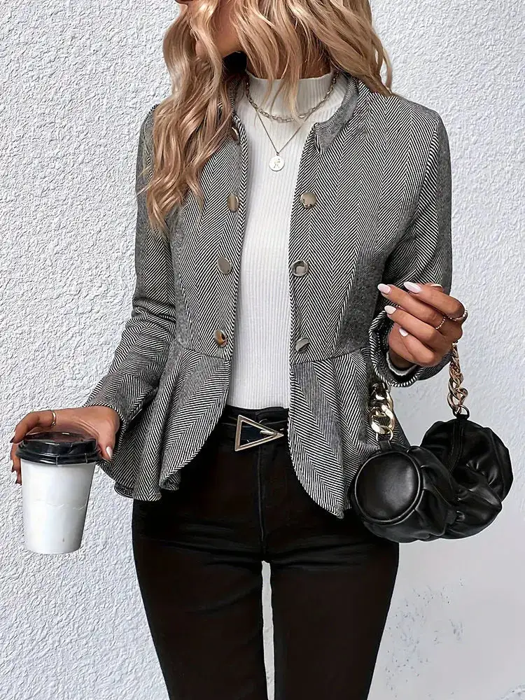 Plus Size Peplum Jacket