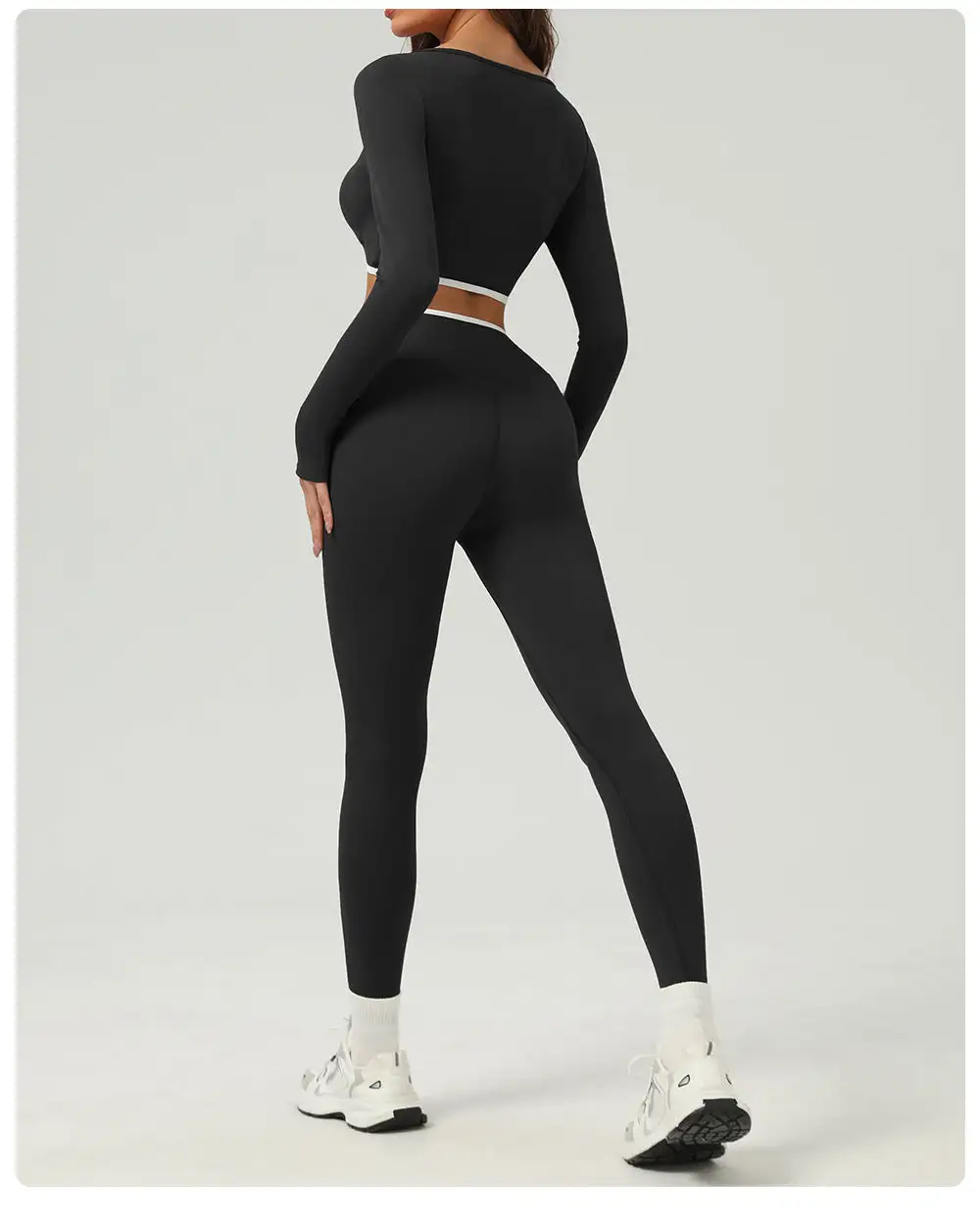 Contrast Waist Trim Leggings