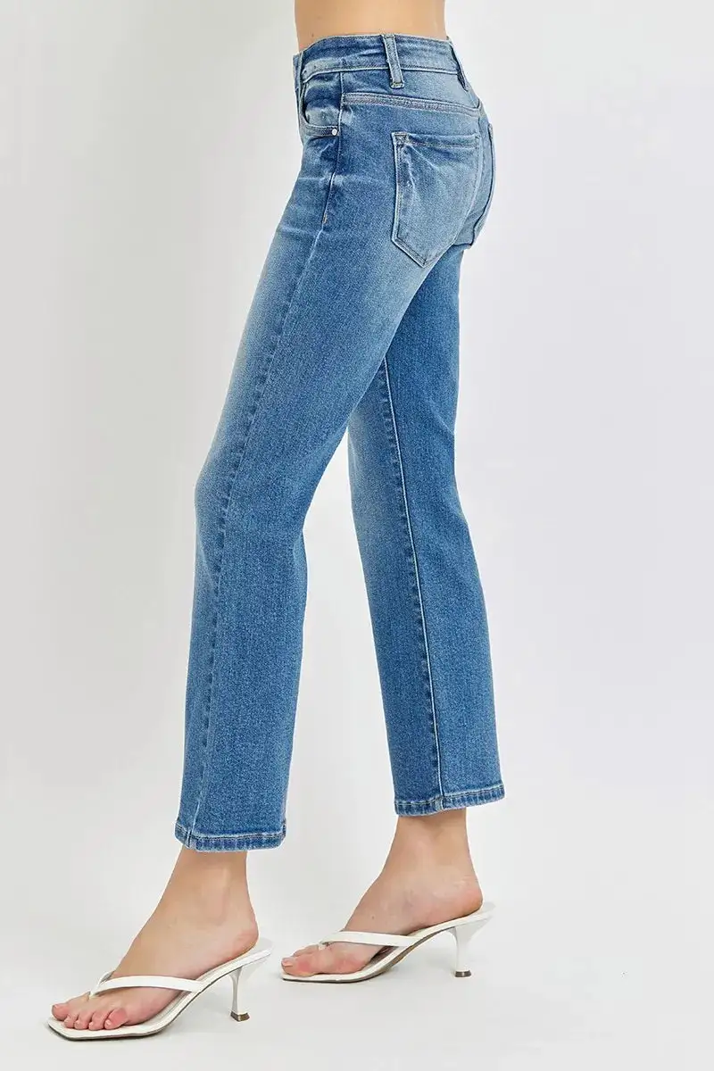Full Size Low Rise Crop Flare Jeans Plus Size