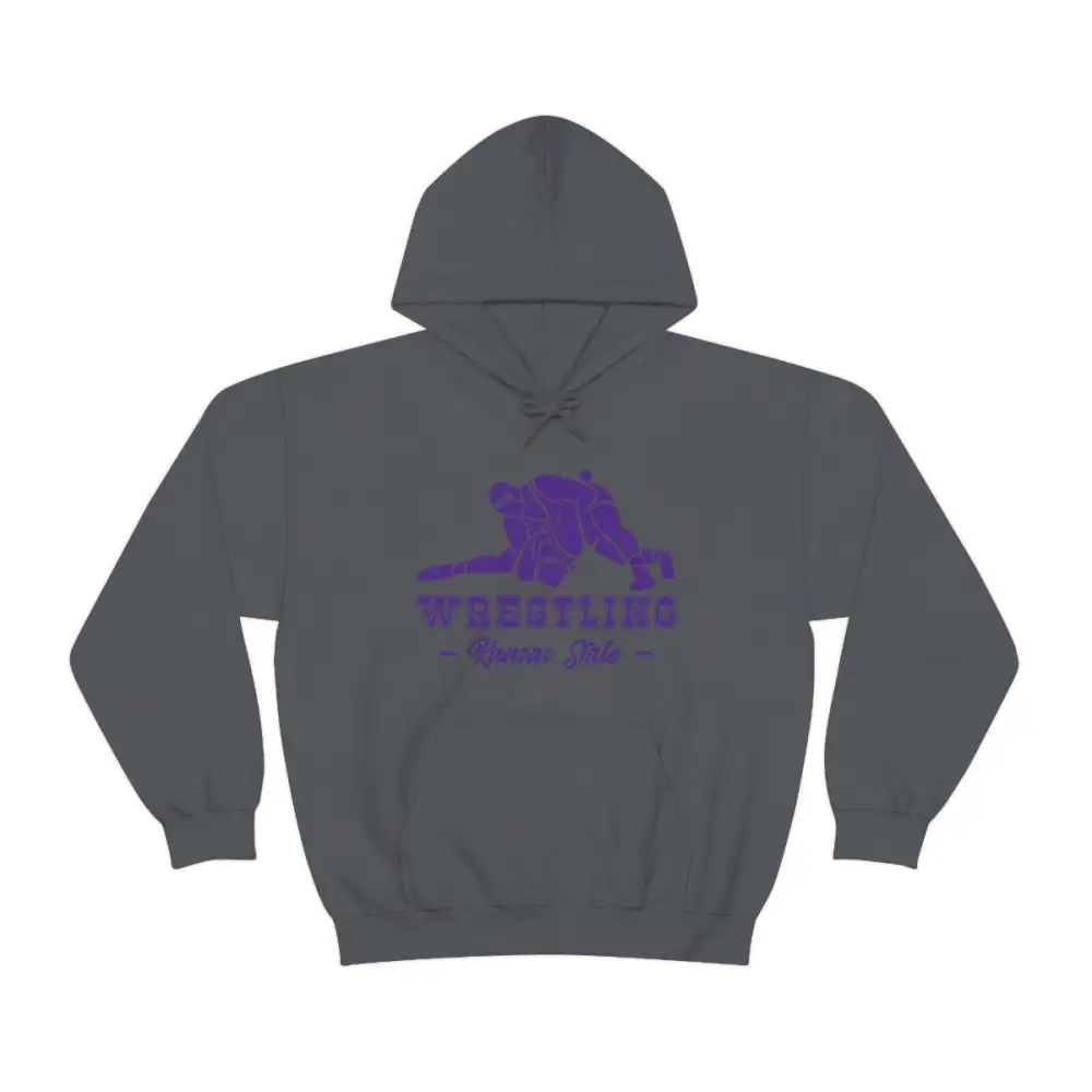 Layering Classic Print Wrestling Graphic Pullover Hoodie