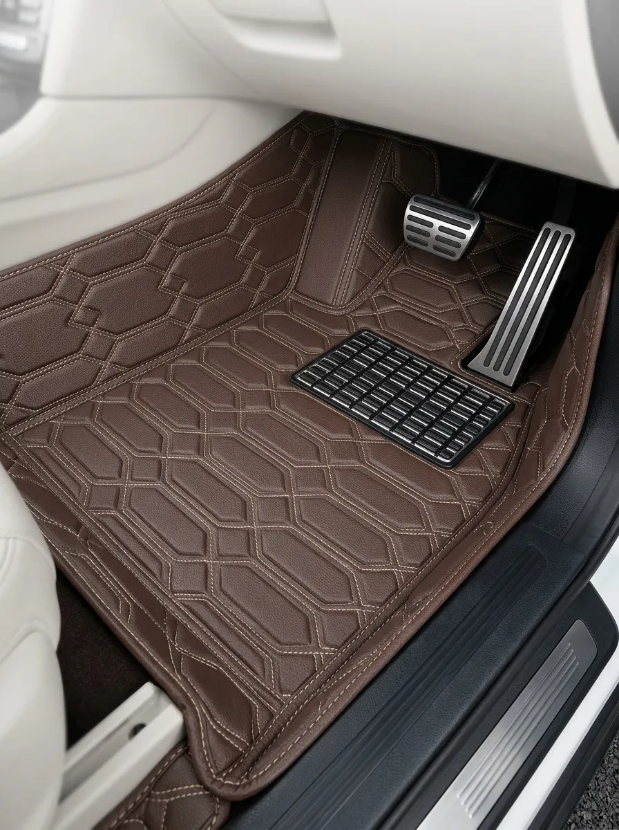 Refined Geometric Stitched Car Floor Mats