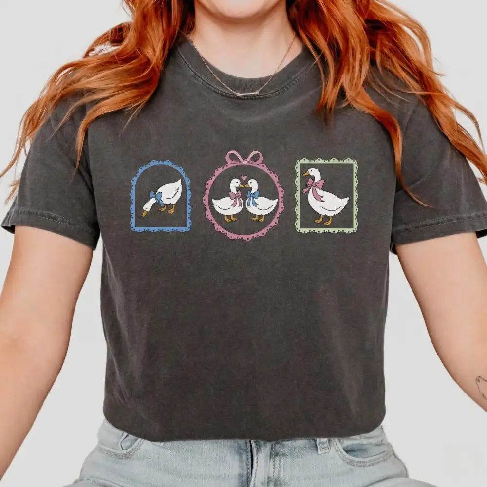 Bowtie Goose Graphic Top
