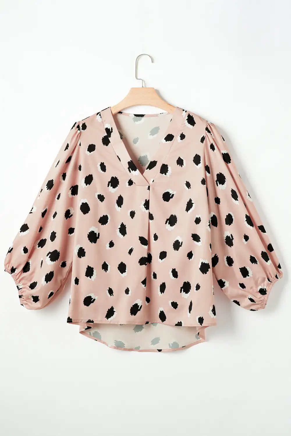 Leopard Print V-Neck Blouse