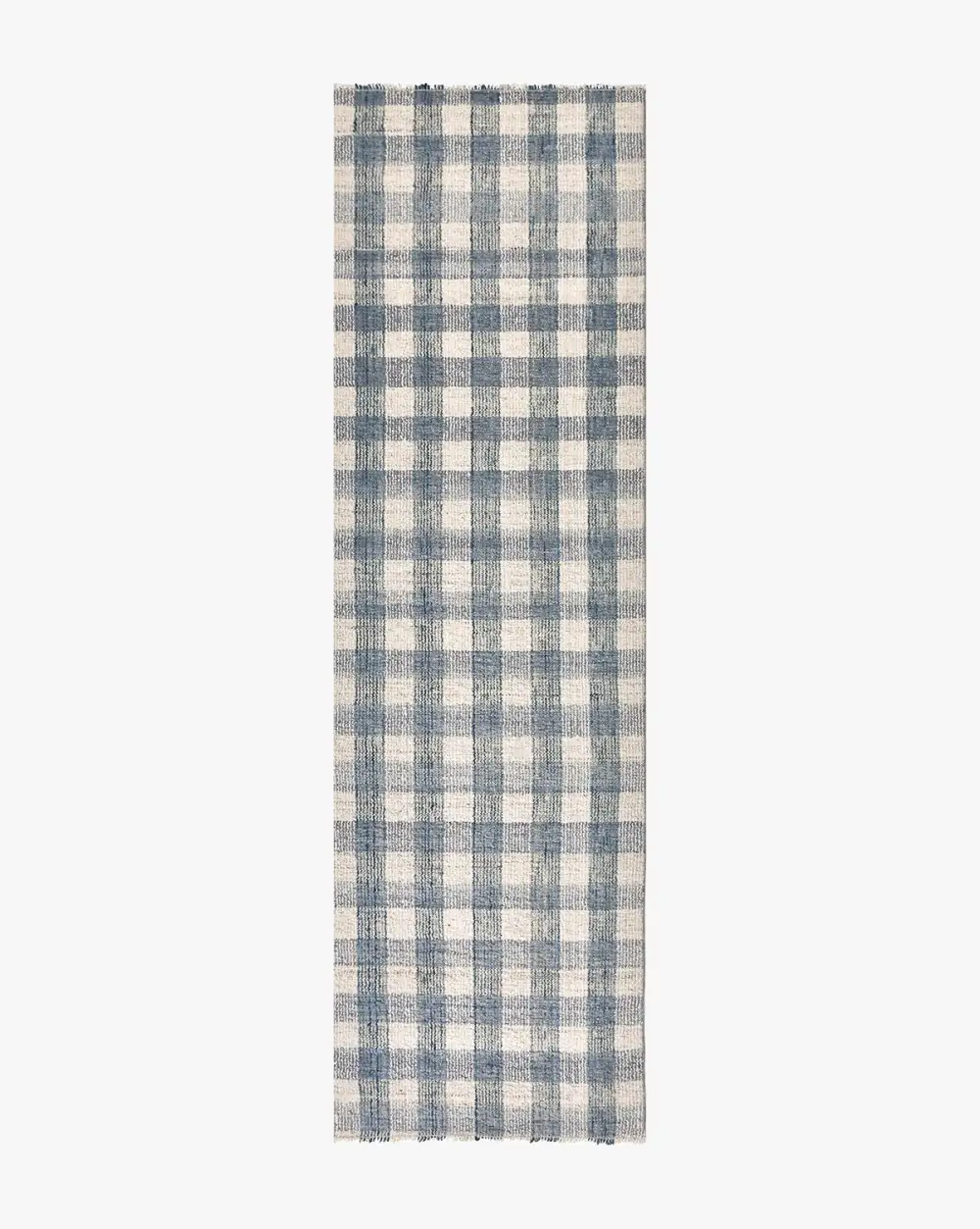 Gingham Hand-Loomed Wool-Cotton Area Rug