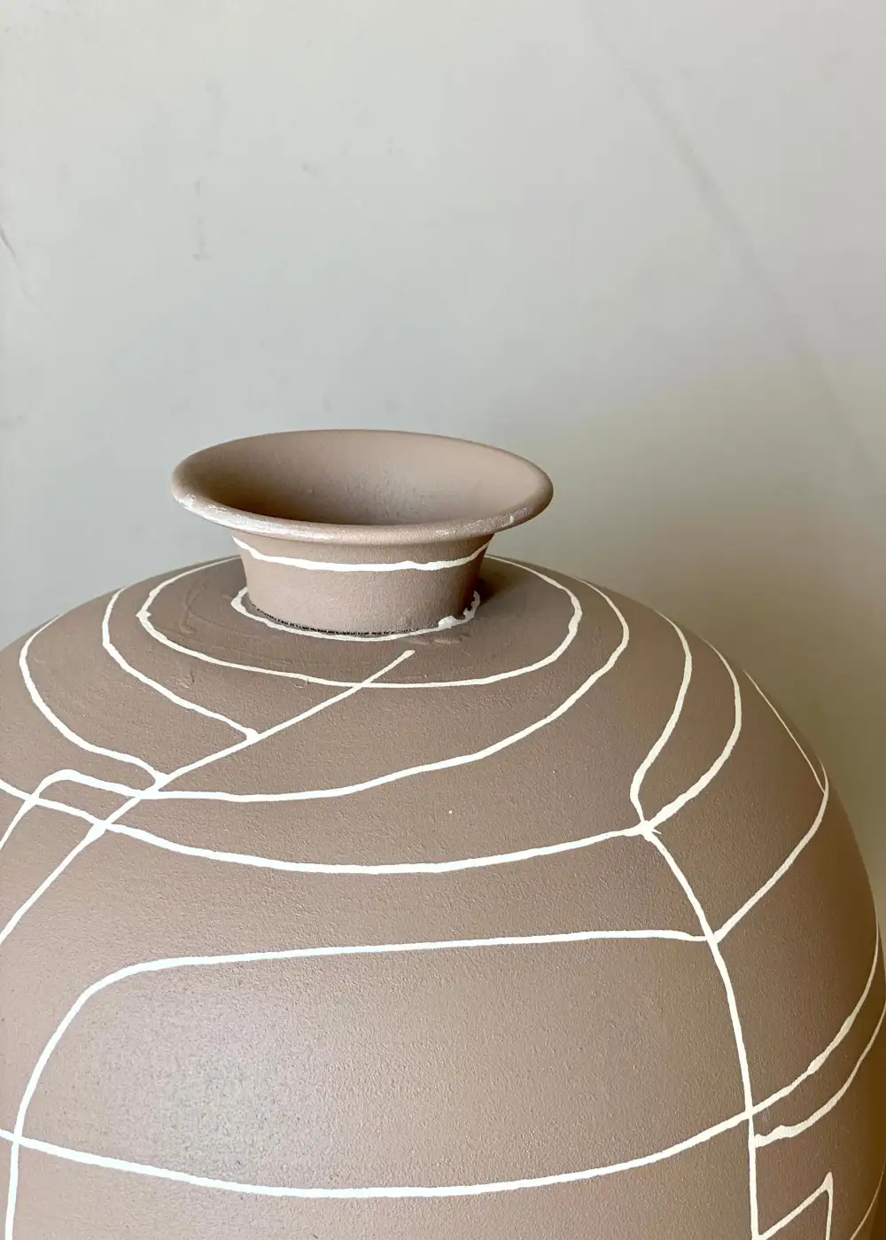 Dune Obsidian Vase Beige Small