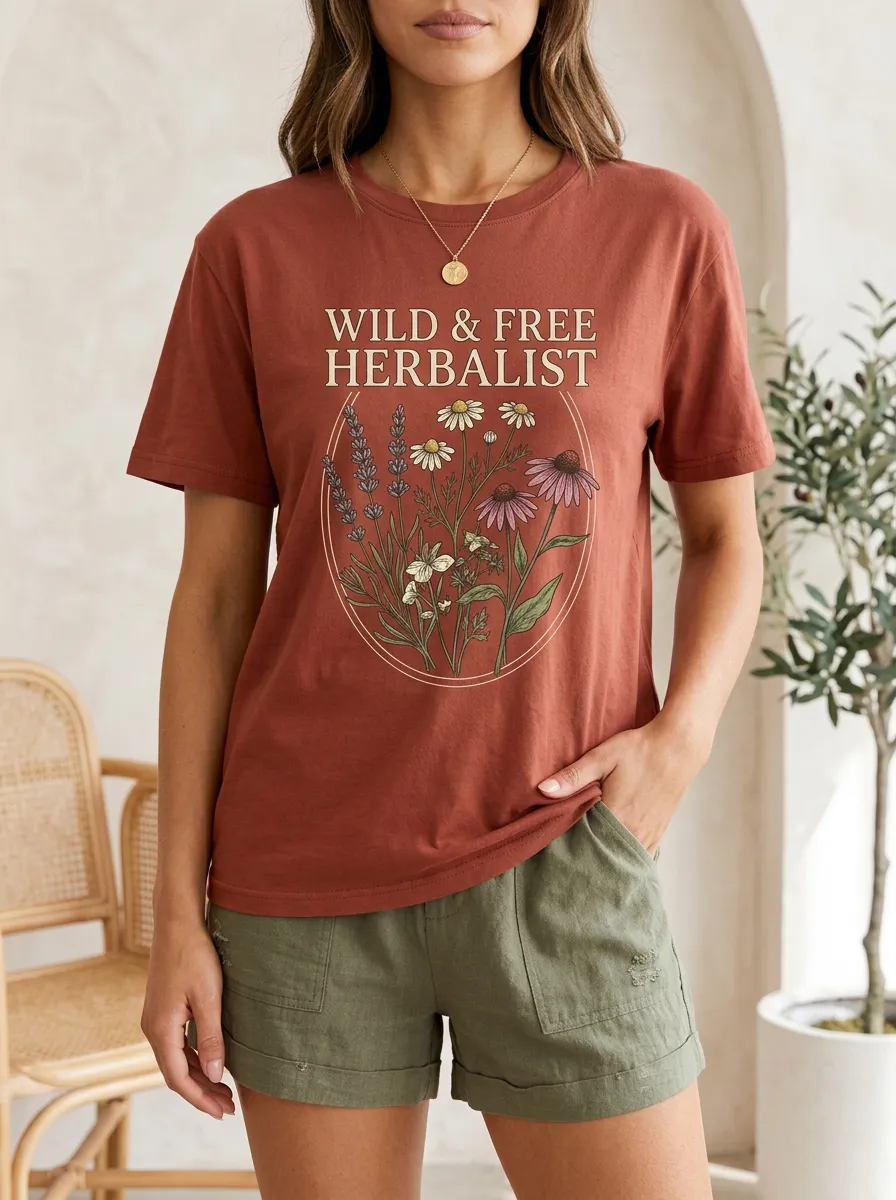 Herbalist Lover Wildflower Botanical T-Shirt