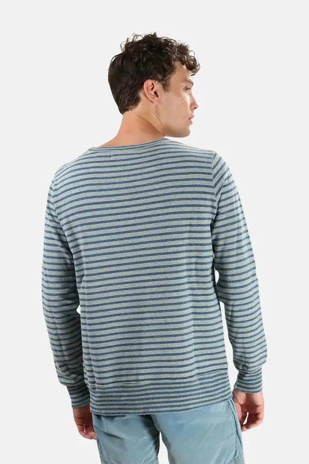 Crewneck Cotton Distressed Sweater