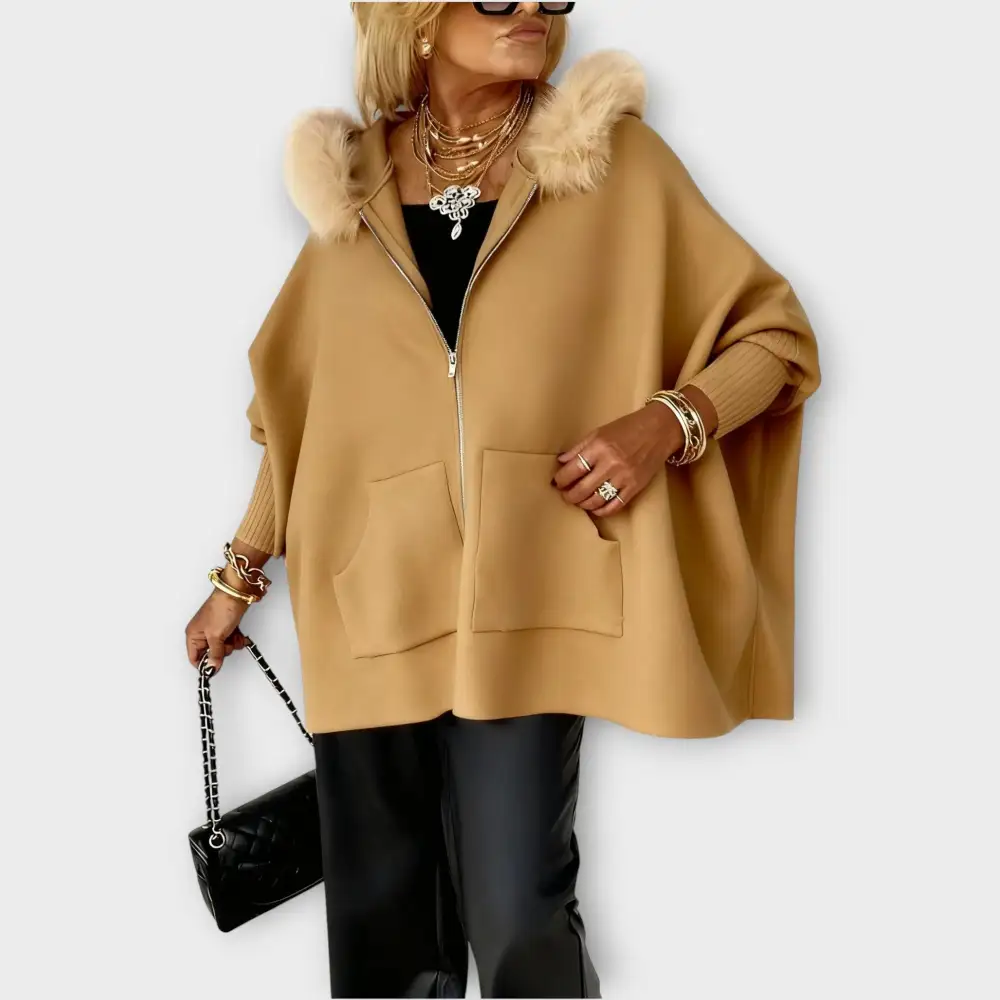 Faux Fur Hooded Coat