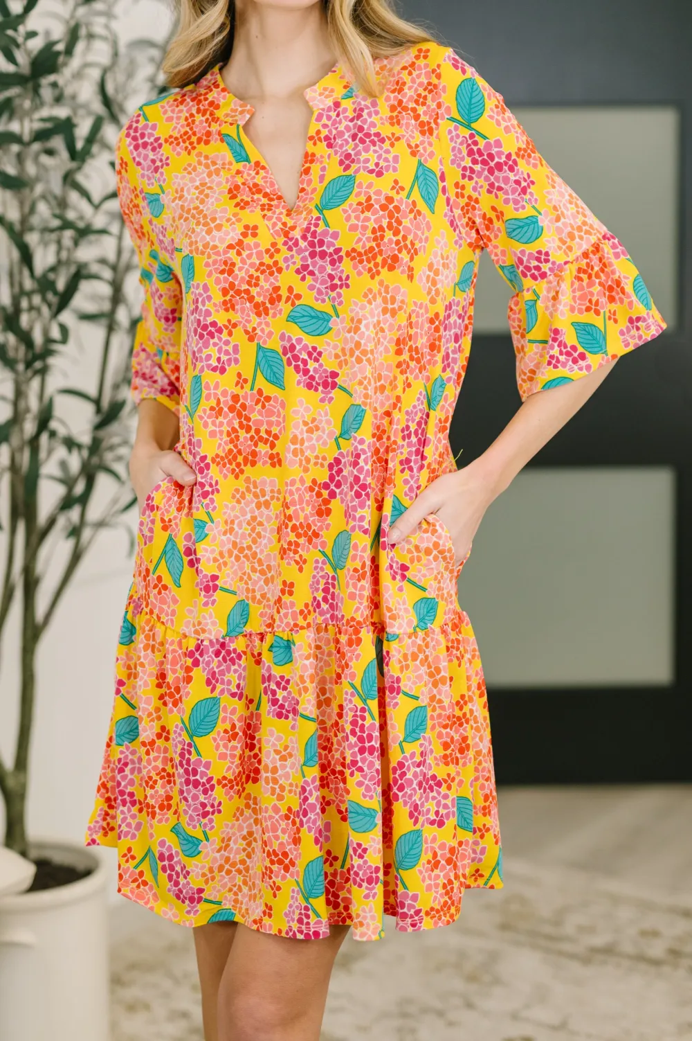Leaf Floral Sunday Dress
