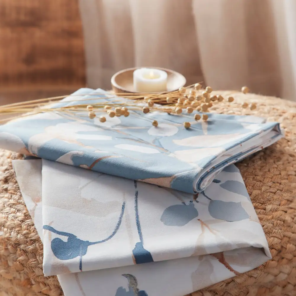 Graceful Bedroom Reversible Leaf Cotton Duvet Cover Set