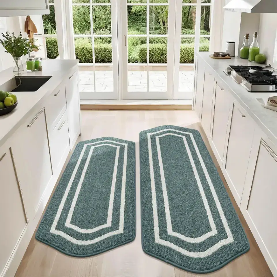Long Oval Washable Kitchen Rug