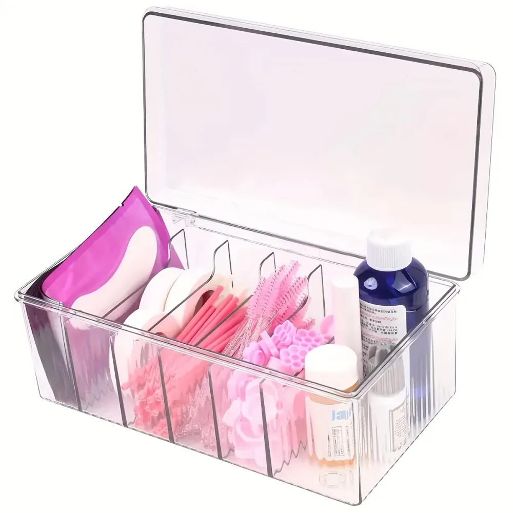 Clear Multi-Compartment Storage Box