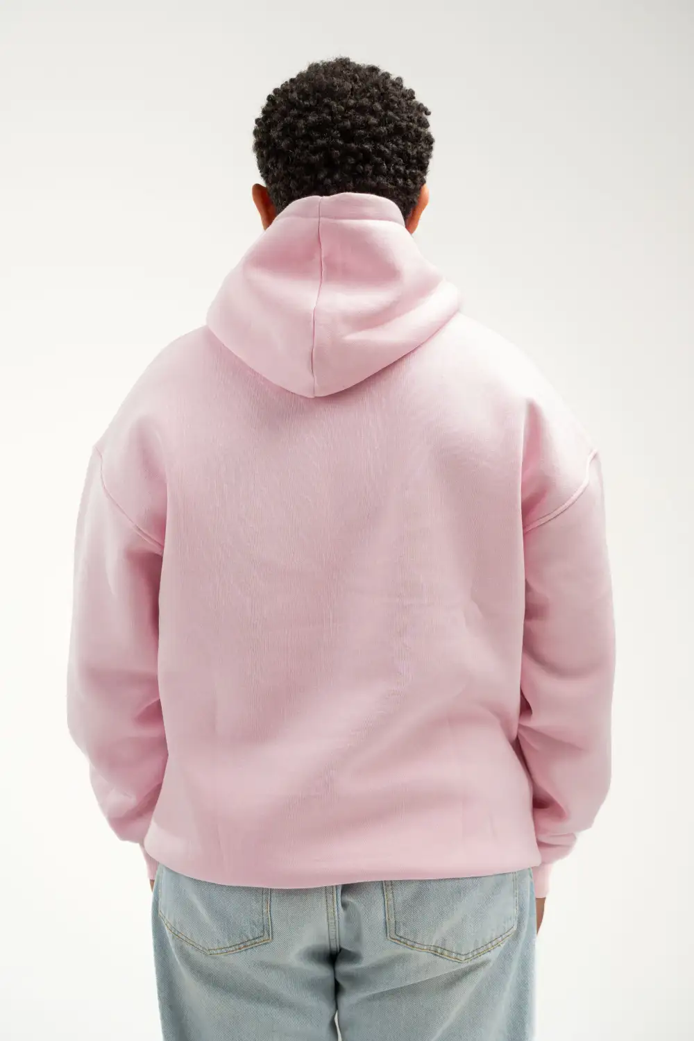 Light Pink Oversized Hooded Sweatshirt