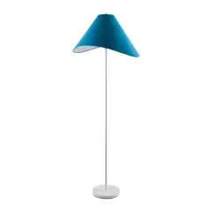 Sculptural Cotton-Shade Floor Lamp