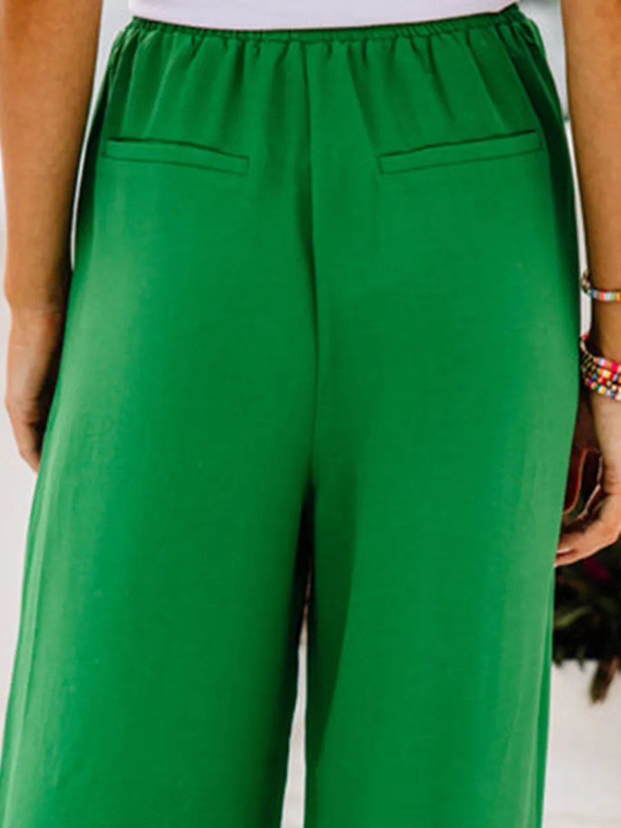Green Wide Leg Pants