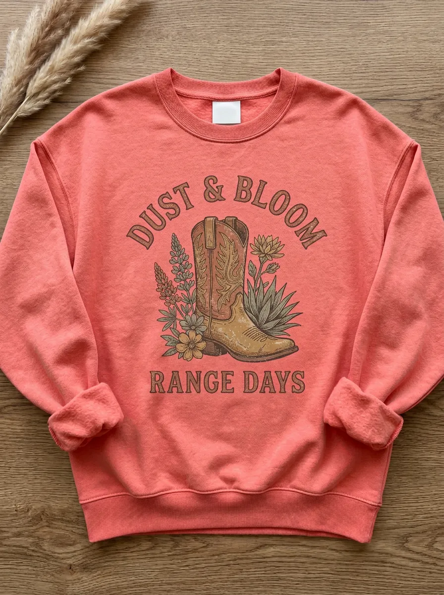 Everyday Women's Western Crew Neck Sweatshirt