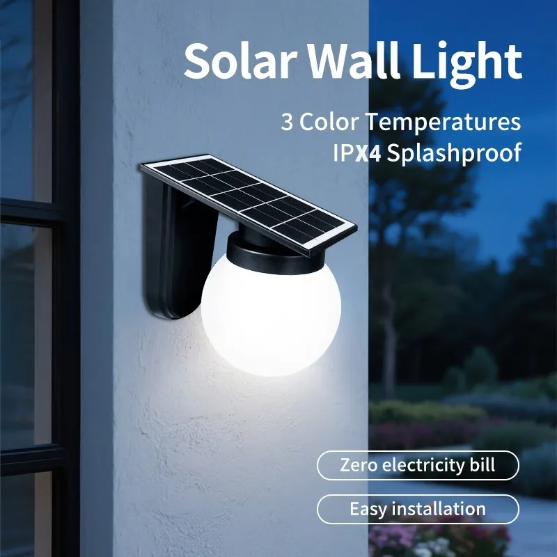 Solar Globe Wall Light