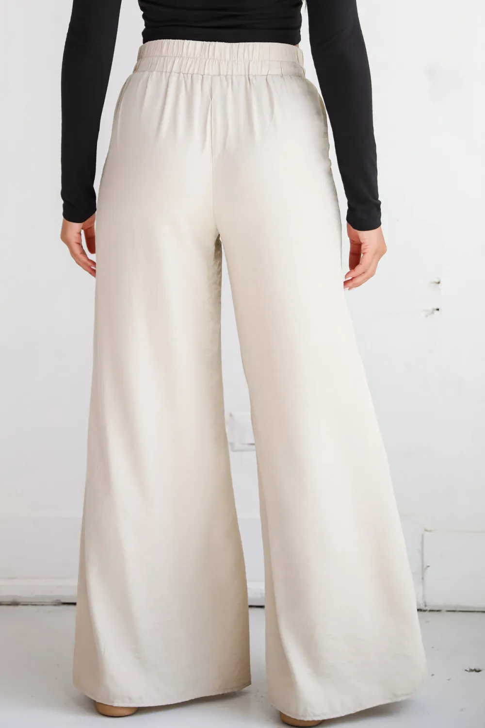 Khaki Wide Leg Pants