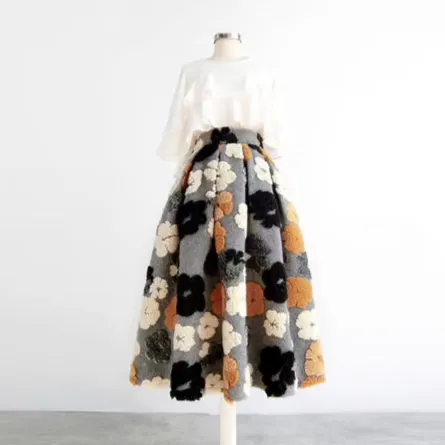 Practical Comfort Embroidered High Waist Skirt