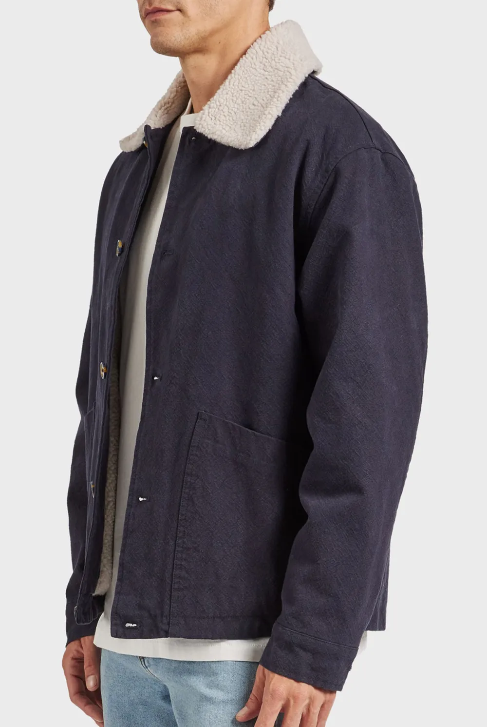 Sherpa Collar Corduroy Casual Work Jacket
