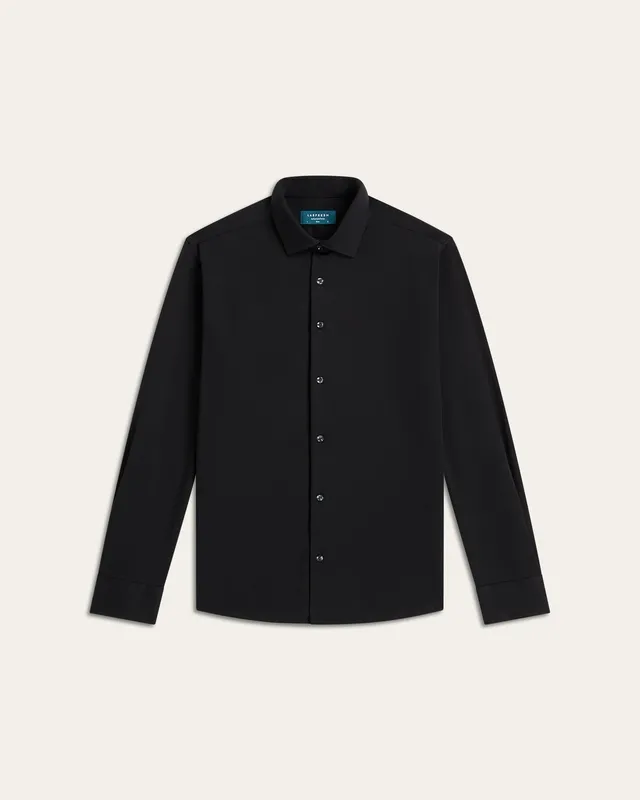 Knit Non-Iron Shirt Black