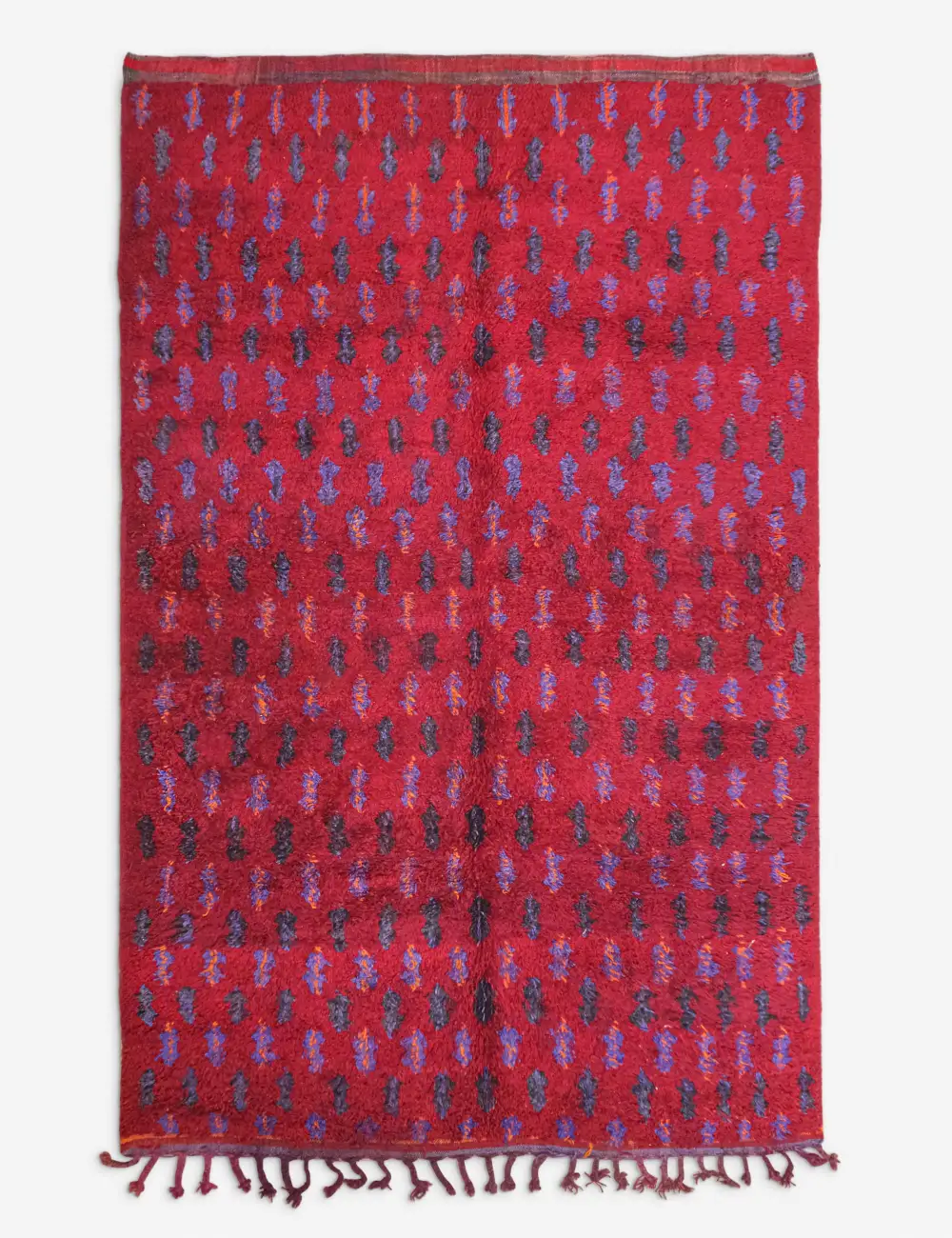 Handcrafted Rich Moroccan Inspired Hand Knotted Wool Area Rug