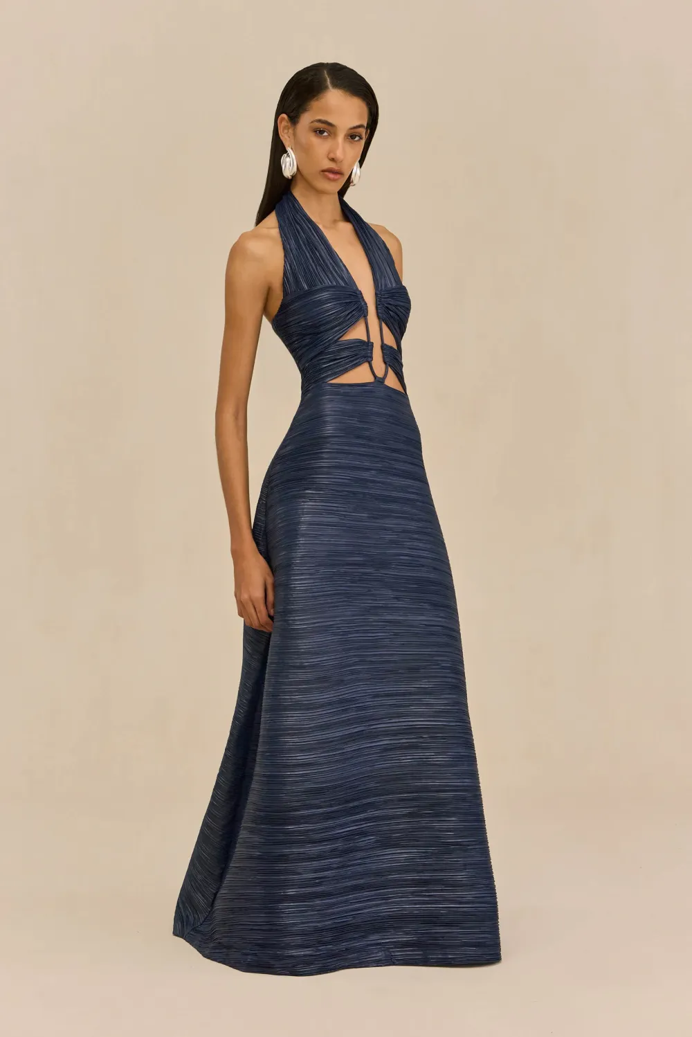 Alina V Neck Halter Maxi Dress