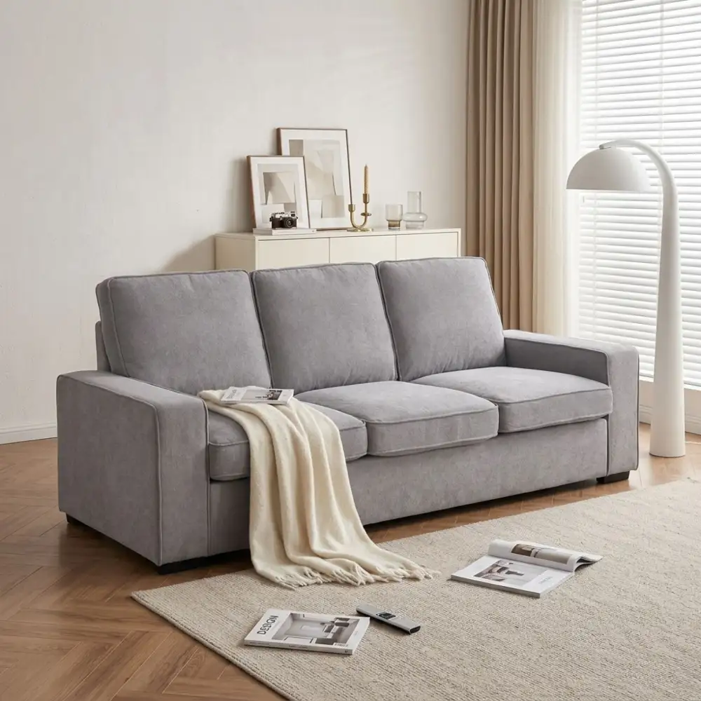 Soft Velvet Contemporary Sofa