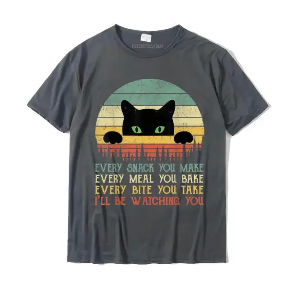 Cat Watching Graphic T-Shirt