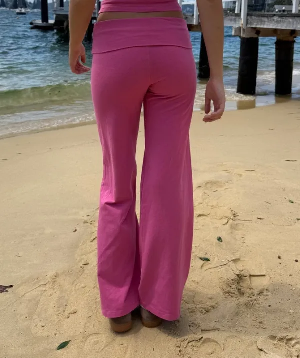 Fuchsia Wide Leg Pants